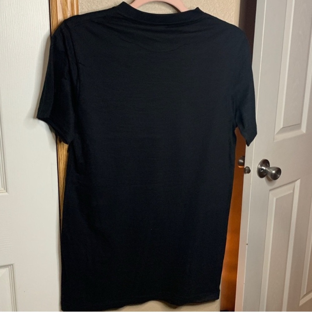 WESTERN Cowgirl with Gold Rope and Cactus Black Crewneck Short Sleeve Tee Shirt - Picture 2 of 4